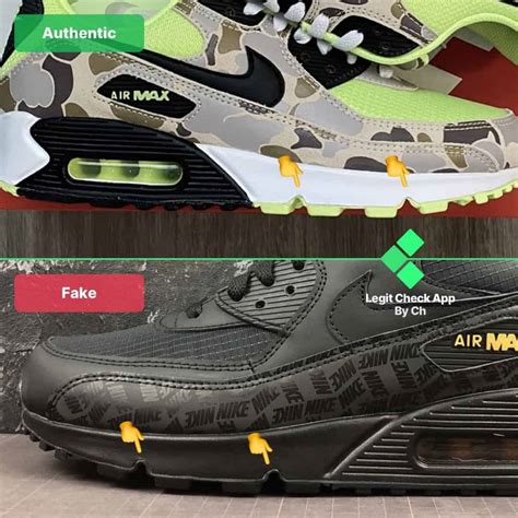 fake nike air max 90 vs real
